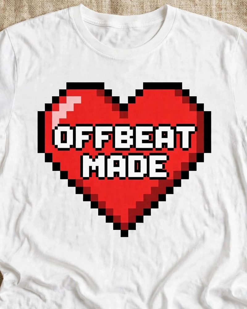 OFFBEAT Tee Pixel Heart