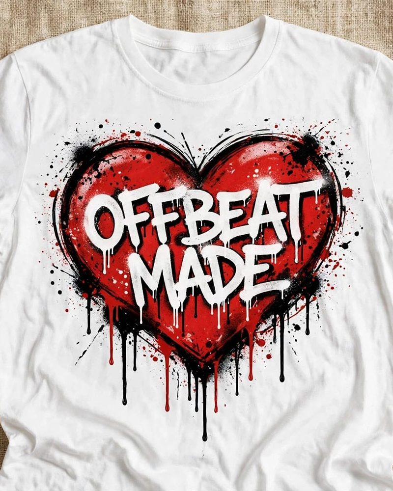 OFFBEAT Tee Splashed Heart